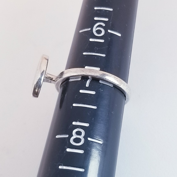 .925 Sterling Silver LIVE Ring Modern Word Size 7 - Picture 8 of 8